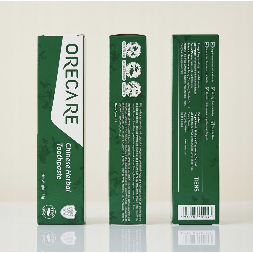 ORECARE — opakowanie, skład i kod kreskowy