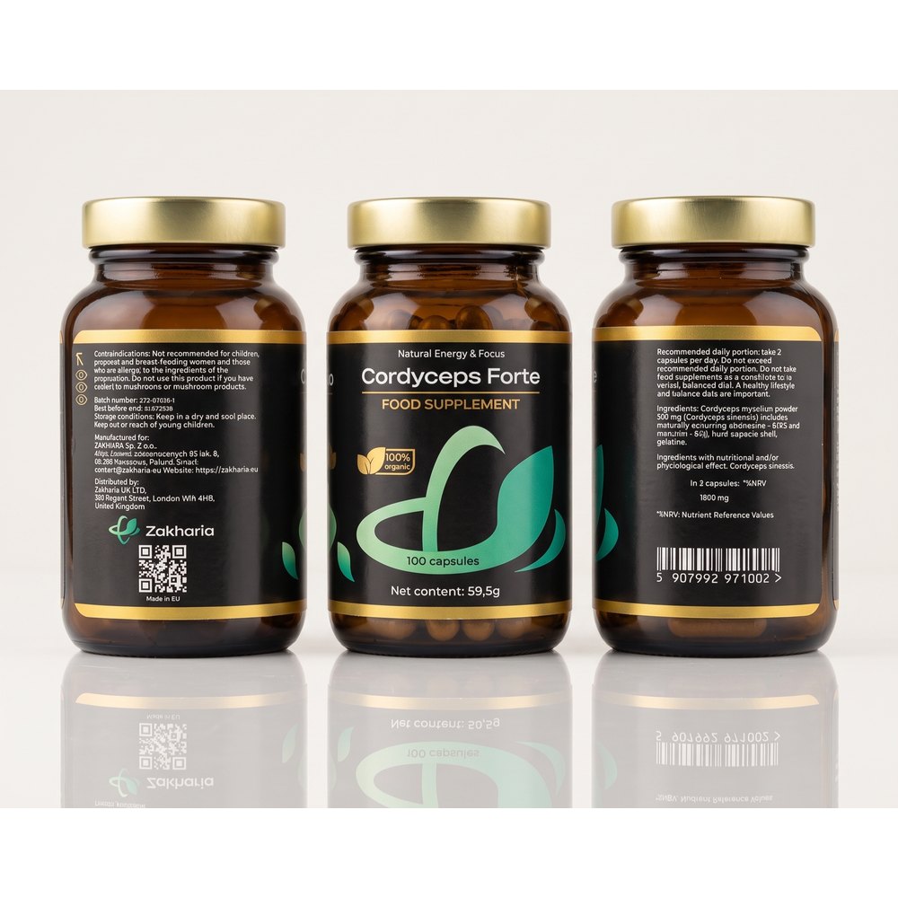 ZAKHARIA Cordyceps Forte — etykieta i skład