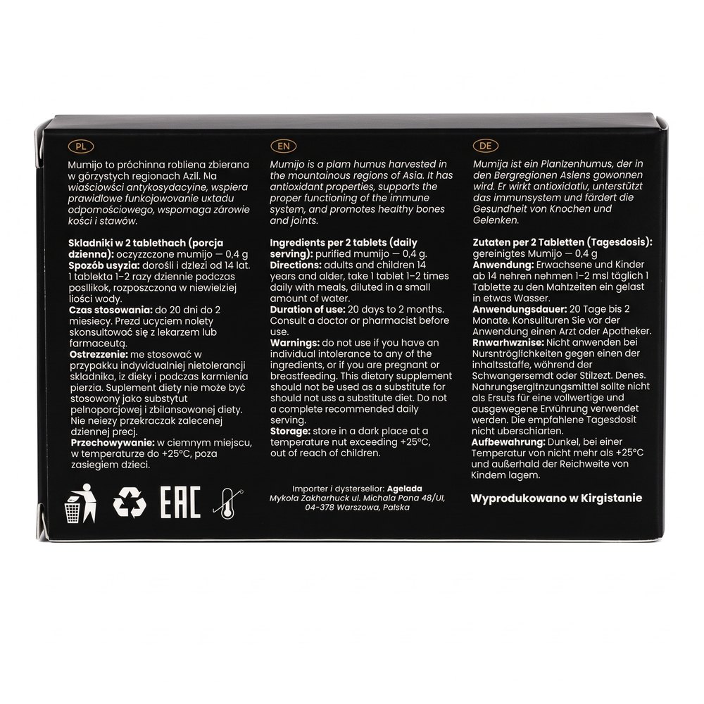 ZAKHARIA Mumijo Shilajit — skład i sposób użycia